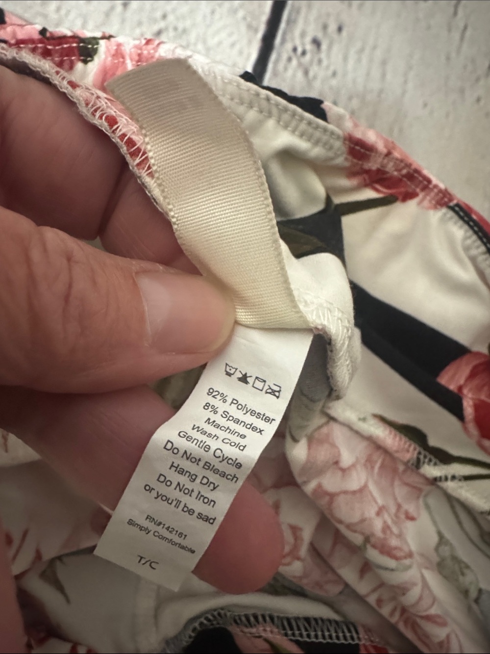 Worn once LuLaRoe TC Tall & Curvy 12-18 Floral Stripe Leggings Buttery Soft - Picture 9 of 9